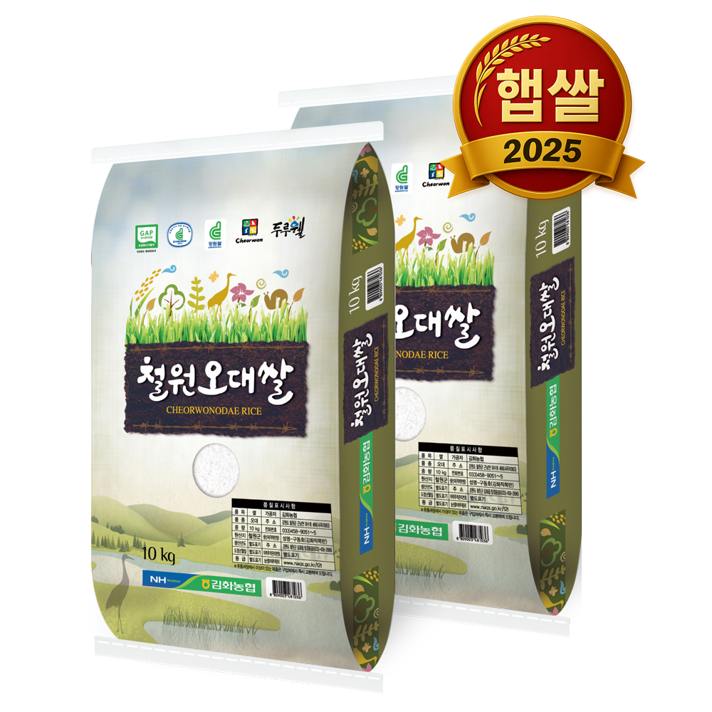 2025년산 햅쌀 철원오대쌀10kg*2[당일도정,당일발송]
